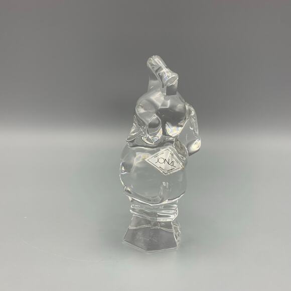 Jonal Elephant Crystal Figurine West Germany Clear Trunk Up 24% Lead VTG 4" - Picture 4 of 6